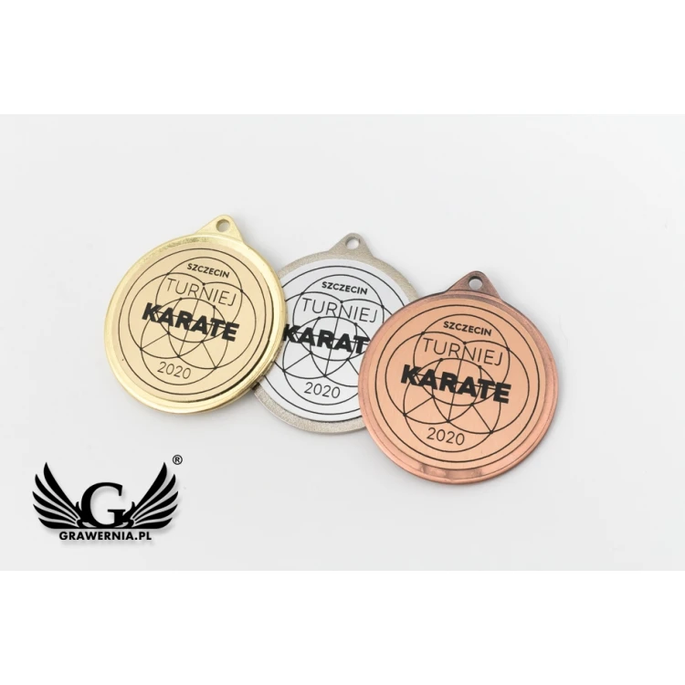 Metal Medals with Engraved Emblem - Diameter 50mm - MMC24050