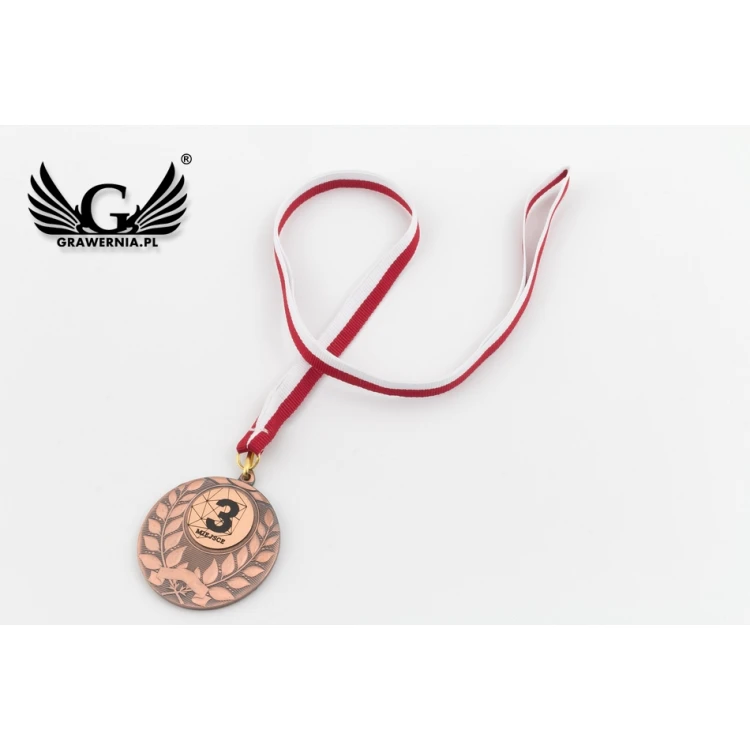 Metal Medals with Engraved Emblem - Diameter 50mm - MMC1750