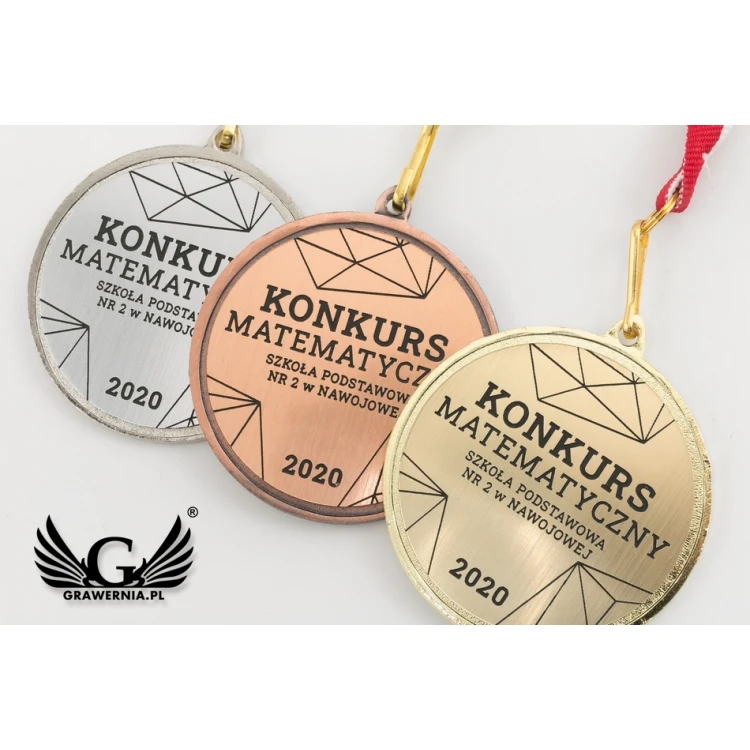 Metal Medals with Engraved Emblem - Diameter 50mm - MMC1750