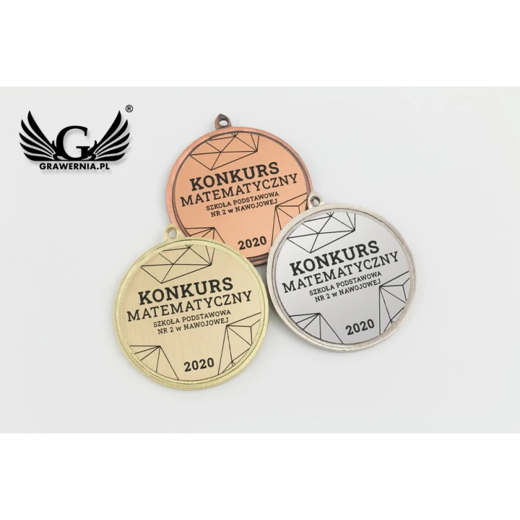 Metal Medals with Engraved Emblem - Diameter 50mm - MMC1750