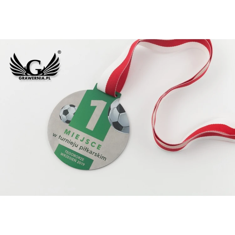Goal Steel Medals - UV Digital Print - 80mm Diameter - MGR087