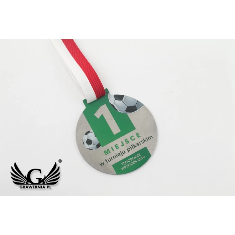 Goal Steel Medals - UV Digital Print - 80mm Diameter - MGR087
