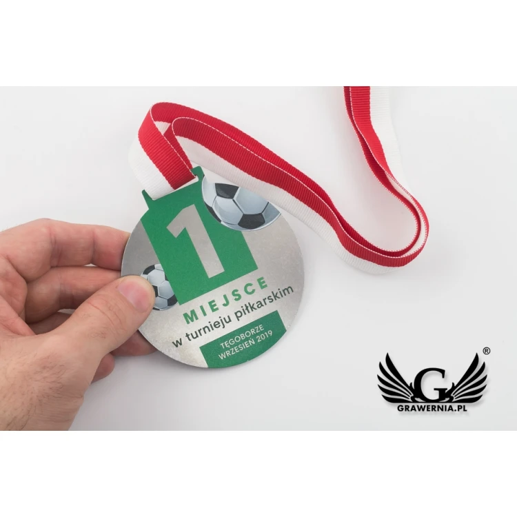 Goal Steel Medals - UV Digital Print - 80mm Diameter - MGR087