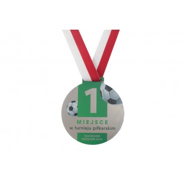Goal Steel Medals - UV Digital Print - 80mm Diameter - MGR087