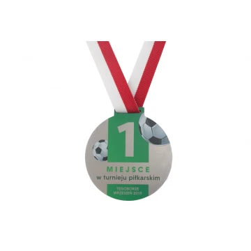 Goal Steel Medals - UV Digital Print - 80mm Diameter - MGR087