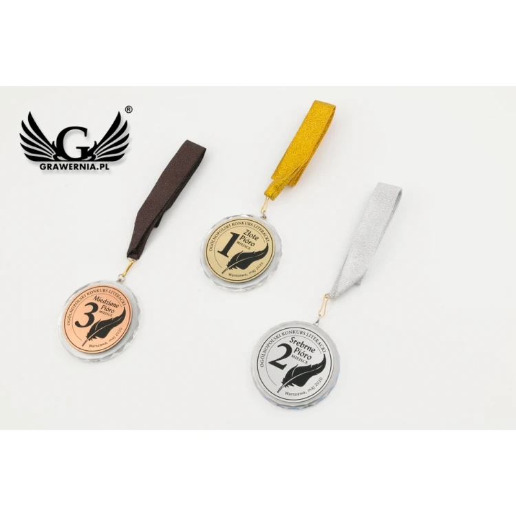 Elite Glass Medals - Gold, Silver, Bronze + Case