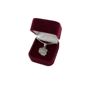 Medallion with chain - small patriotic map of Poland with any engraving - SRB033
