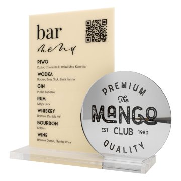 Menu with QR code - height 22 cm - ST084