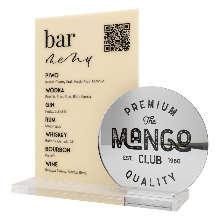Menu with QR code - height 22 cm - ST084