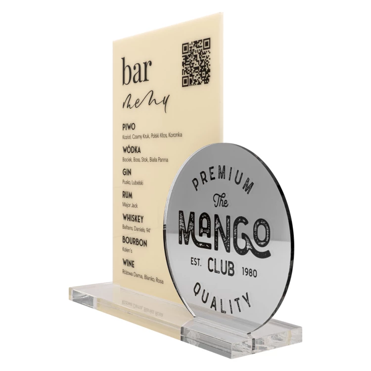 Menu with QR code - height 22 cm - ST084