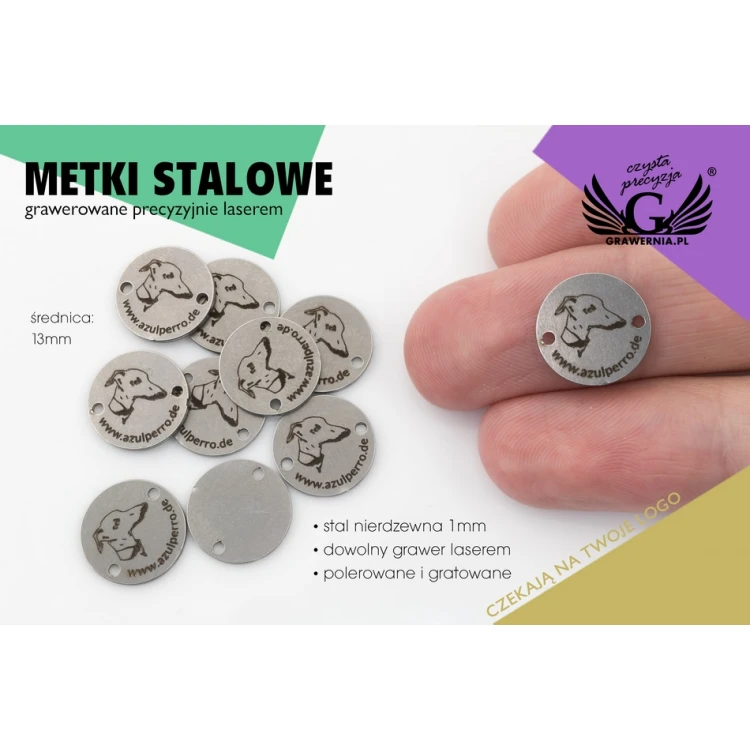 Steel Clothing Tags - Dimensions: 13x13mm - ME14