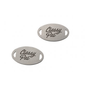 Steel Clothing Tags - dimensions: 20x11mm - ME19