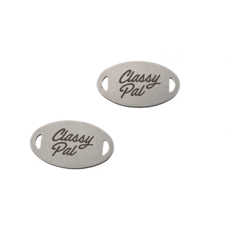 Steel Clothing Tags - dimensions: 20x11mm - ME19