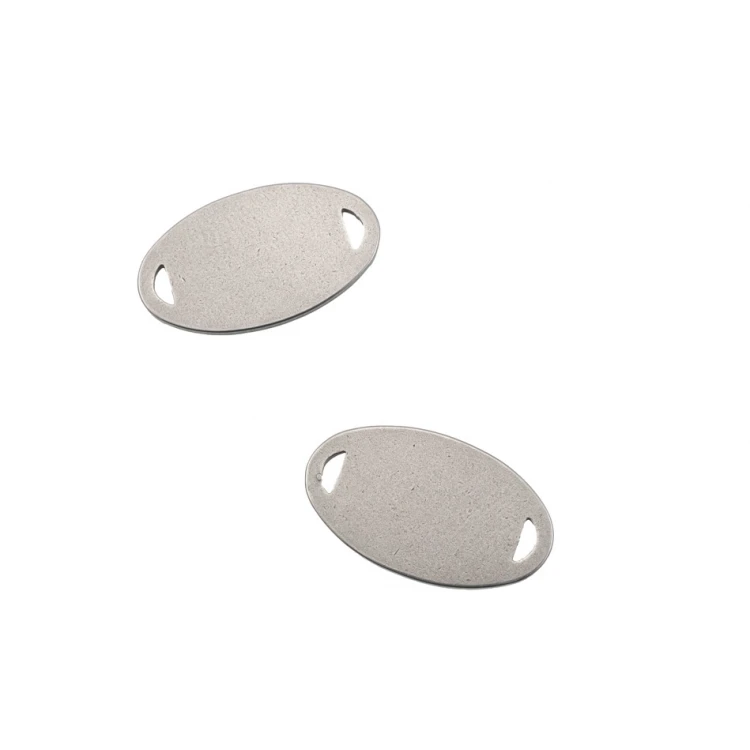 Steel Clothing Tags - dimensions: 20x11mm - ME19