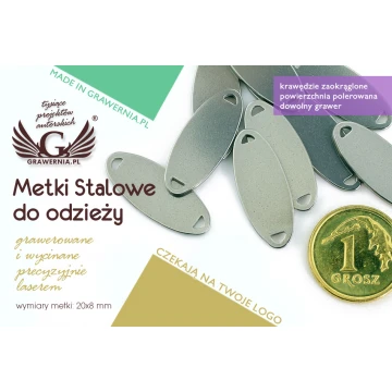 Steel Clothing Tags - Dimensions: 20x8mm - ME5