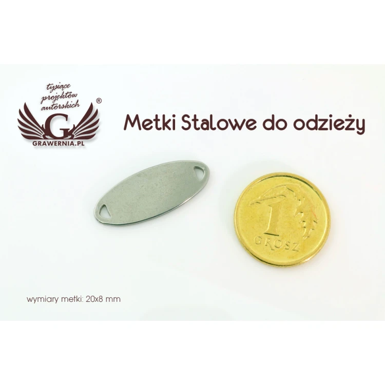 Steel Clothing Tags - Dimensions: 20x8mm - ME5