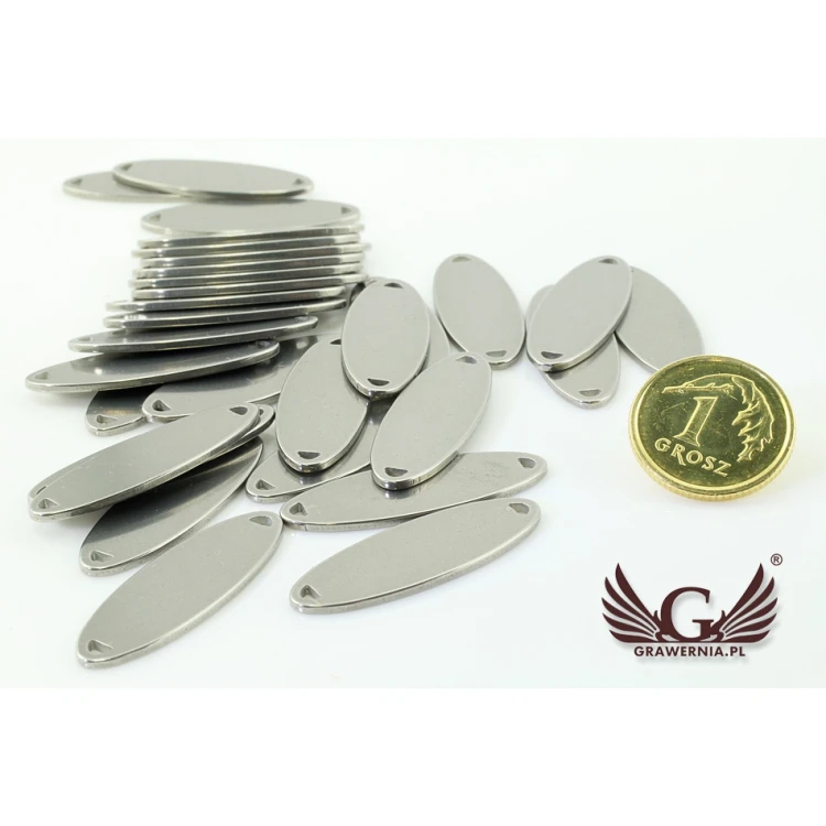 Steel Clothing Tags - dimensions: 26x9mm - ME8