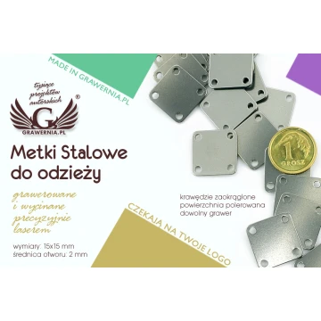 Steel Clothing Tags - Dimensions: 15x15mm - ME9