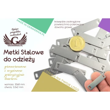 Steel Clothing Tags - Dimensions: 30x8mm - ME10