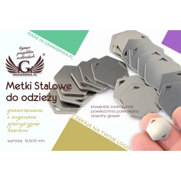 Steel Clothing Tags - dimensions: 16.5x15mm - ME11