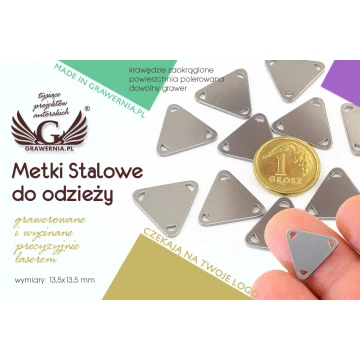Steel Clothing Tags - dimensions: 13.5x13.5mm - ME12