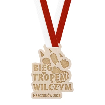 Wooden medal with laser engraving - dimensions: 70x50mm - thickness 3mm - MGR121