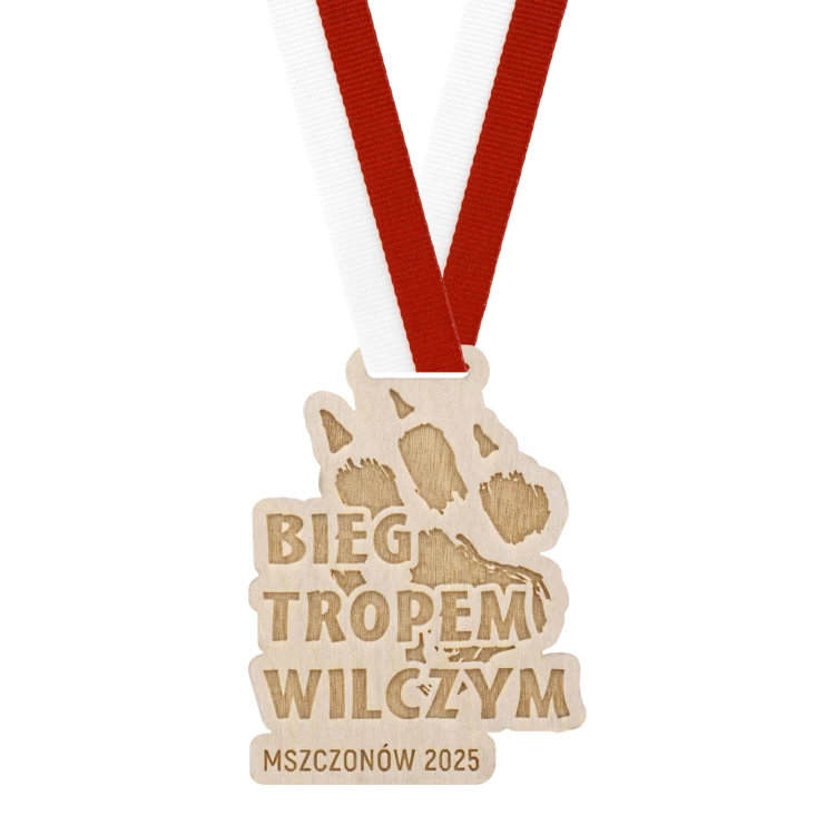 Wooden medal with laser engraving - dimensions: 70x50mm - thickness 3mm - MGR121