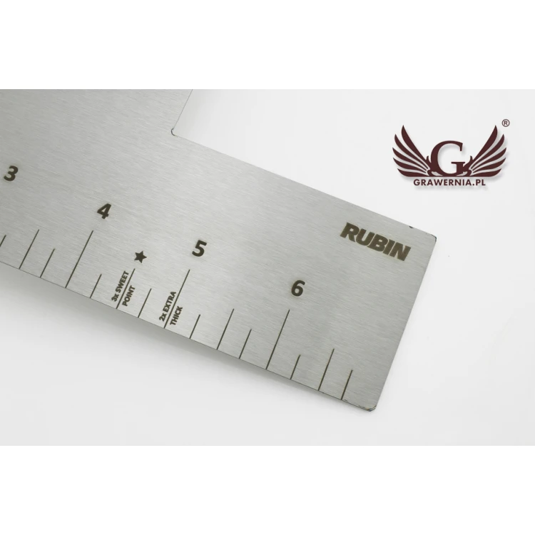 Laser Engraved Steel Ruler - dim. 177x121x30mm - TAB053