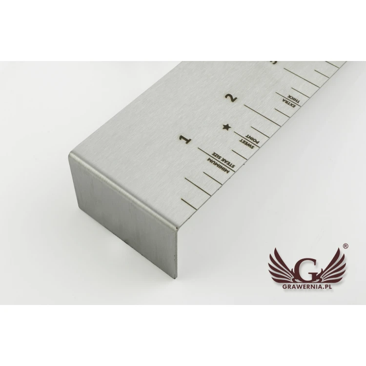 Laser Engraved Steel Ruler - dim. 177x121x30mm - TAB053
