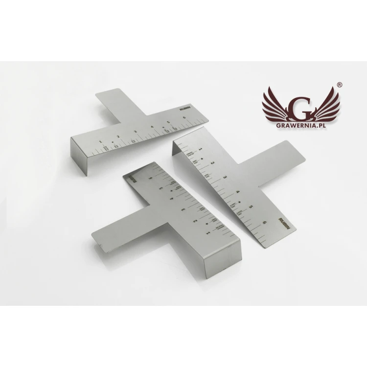 Laser Engraved Steel Ruler - dim. 177x121x30mm - TAB053