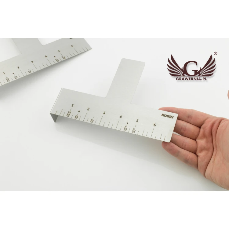 Laser Engraved Steel Ruler - dim. 177x121x30mm - TAB053