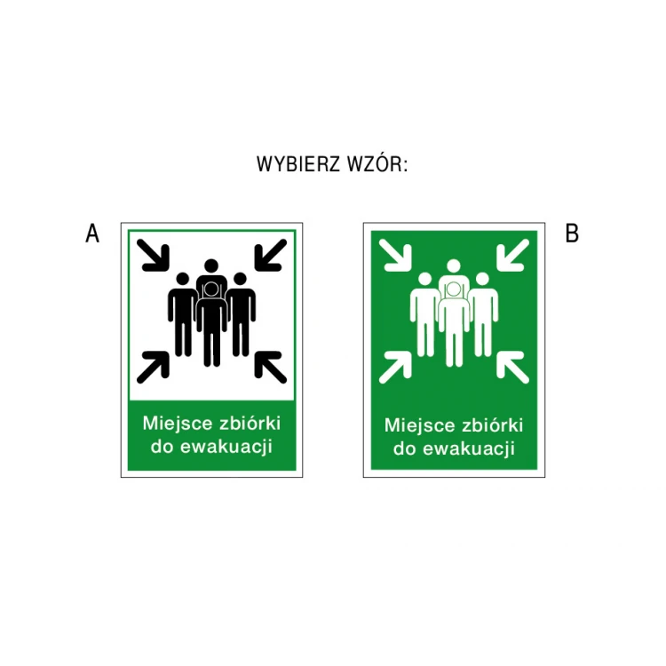 Assembly Point for Evacuation - Evacuation Sign - Size 350x490mm - PVC - Colorful UV Print - BHP092