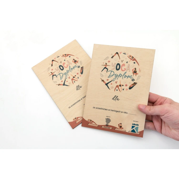 Mini Wooden Diploma for Self-Completion - Size: 150x210mm - DRE014