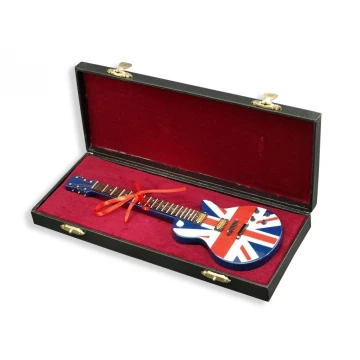 Mini Electric Guitar with Case - Blue with Flag - Model MGT6