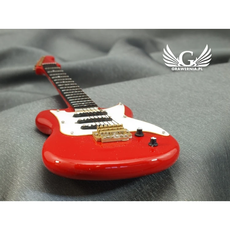 Mini Electric Guitar with Case - Red - Model MGT5