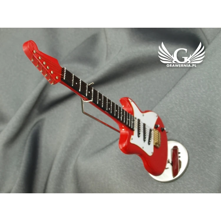 Mini Electric Guitar with Case - Red - Model MGT5