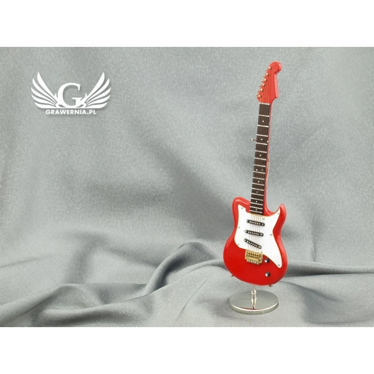 Mini Electric Guitar with Case - Red - Model MGT5