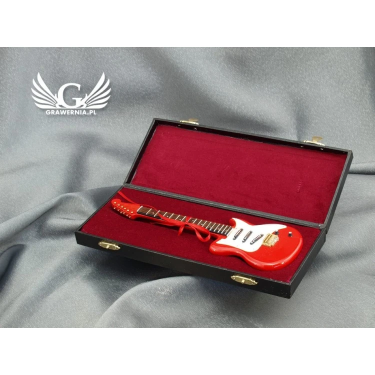 Mini Electric Guitar with Case - Red - Model MGT5