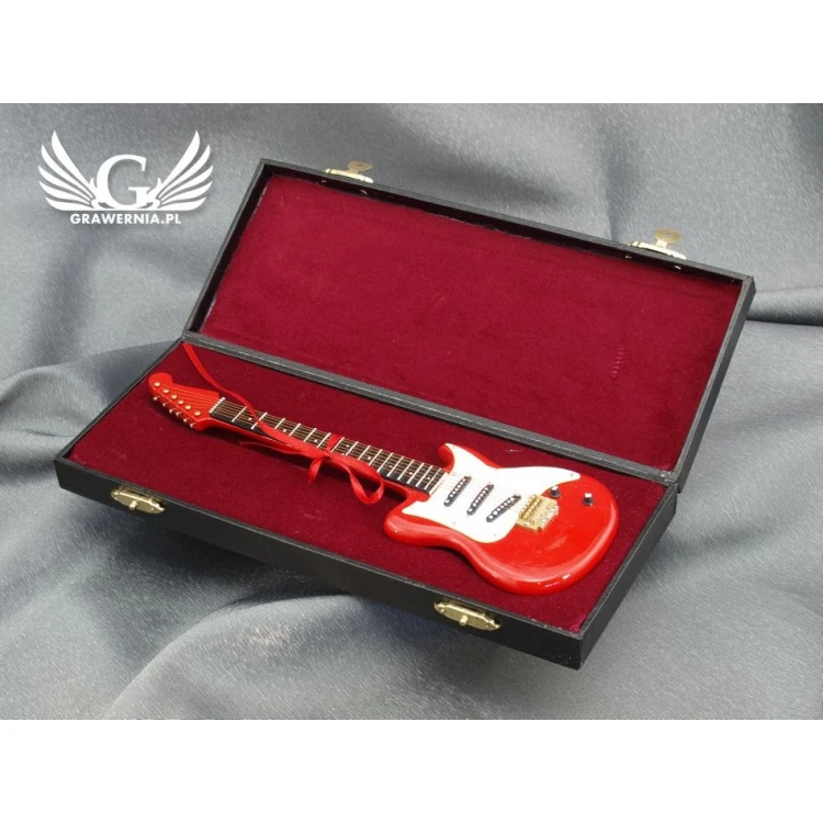 Mini Electric Guitar with Case - Red - Model MGT5