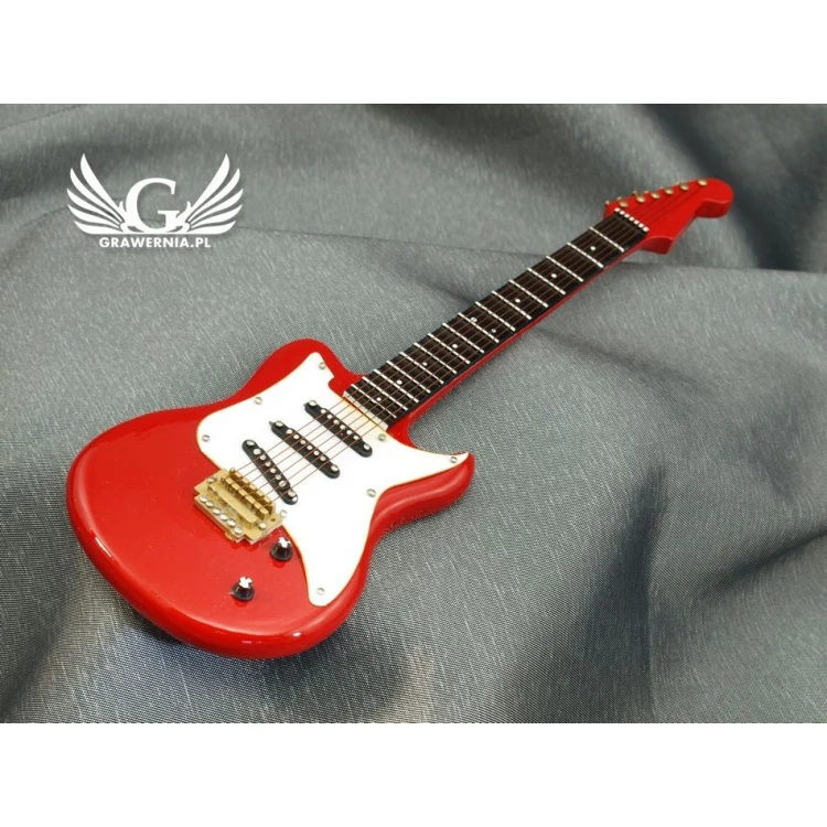 Mini Electric Guitar with Case - Red - Model MGT5