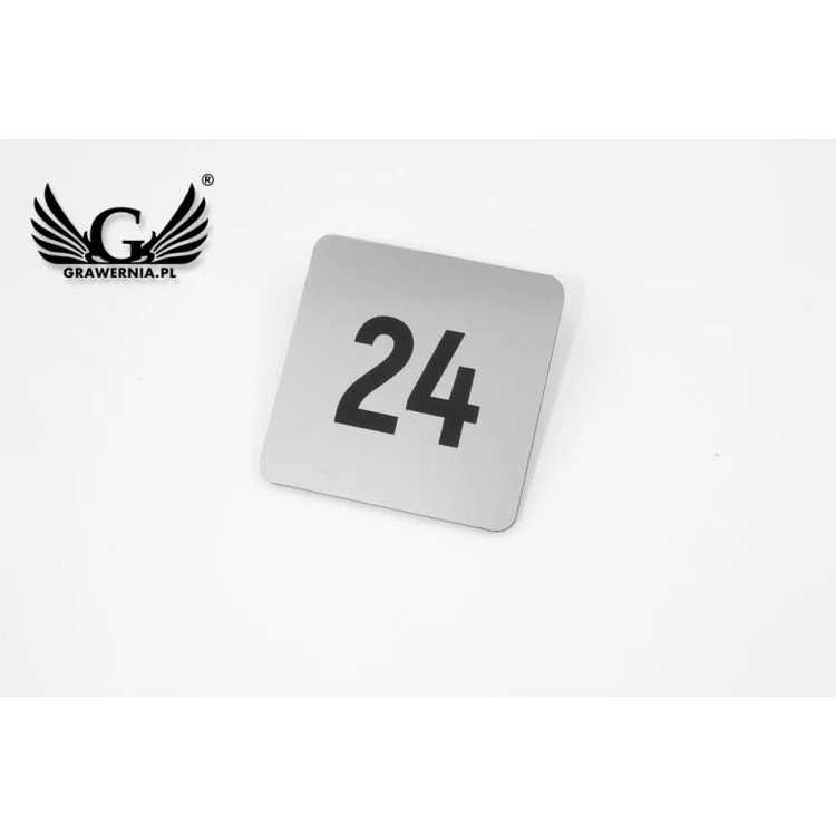 Mini Door or Cabinet Numbering - Gold or Silver Laminate - ND028 - Size 40x40mm