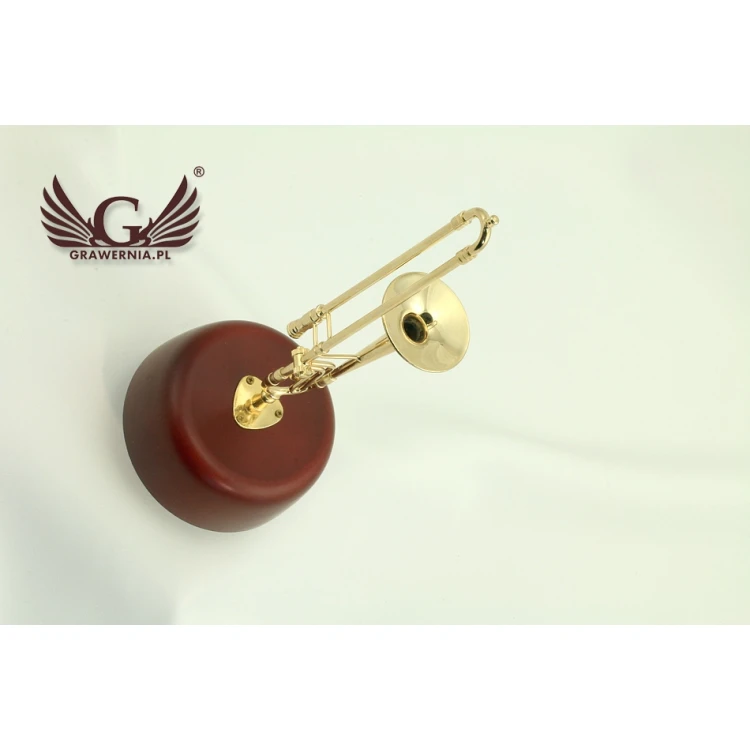 Mini trombone with music box and case - model MPU1