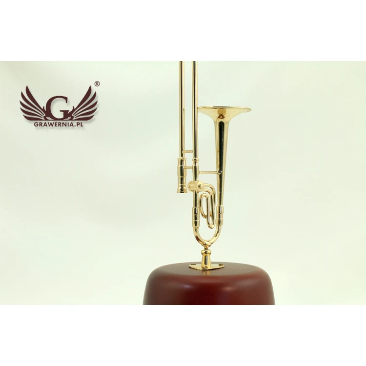 Mini trombone with music box and case - model MPU1