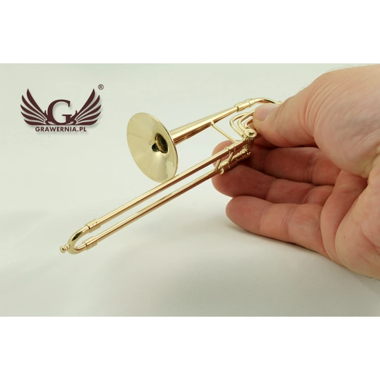 Mini trombone with music box and case - model MPU1