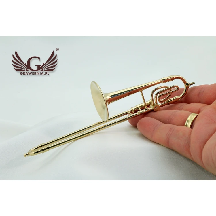 Mini trombone with music box and case - model MPU1