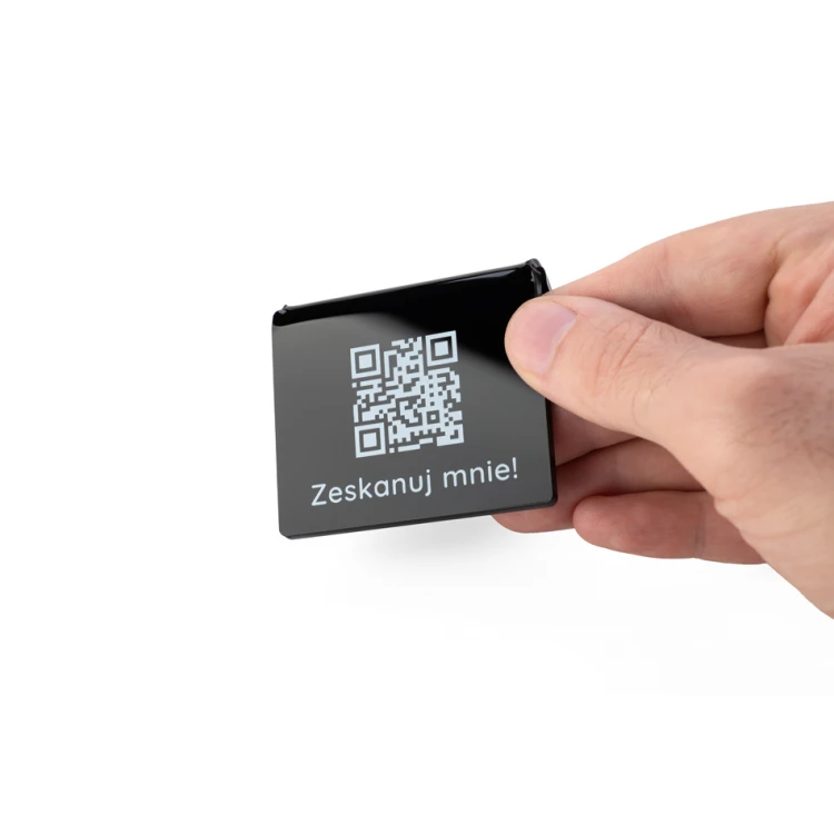 Mini Information Stand with QR Code - Black Plexi or Frost Plexi - Dimensions 60x50mm - ST028