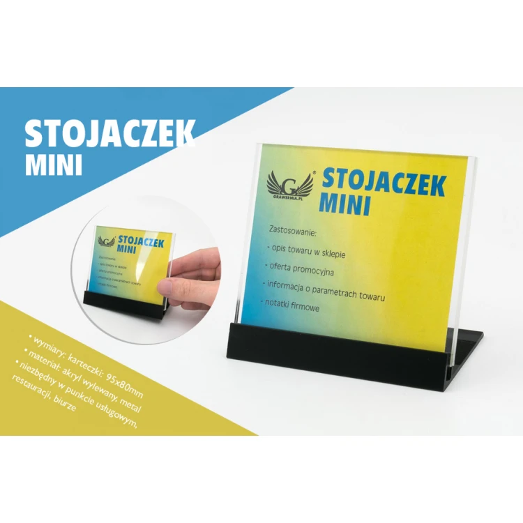 Mini stand for note card - window size: 95x80mm - PR023