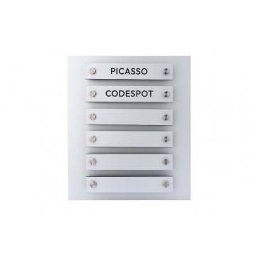 Mini Information Board Laser Engraved on Spacers - Dimensions: 230x270mm - TAB419