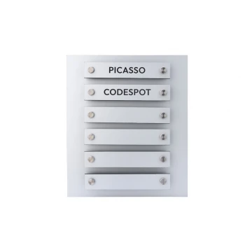Mini Information Board Laser Engraved on Spacers - Dimensions: 230x270mm - TAB419