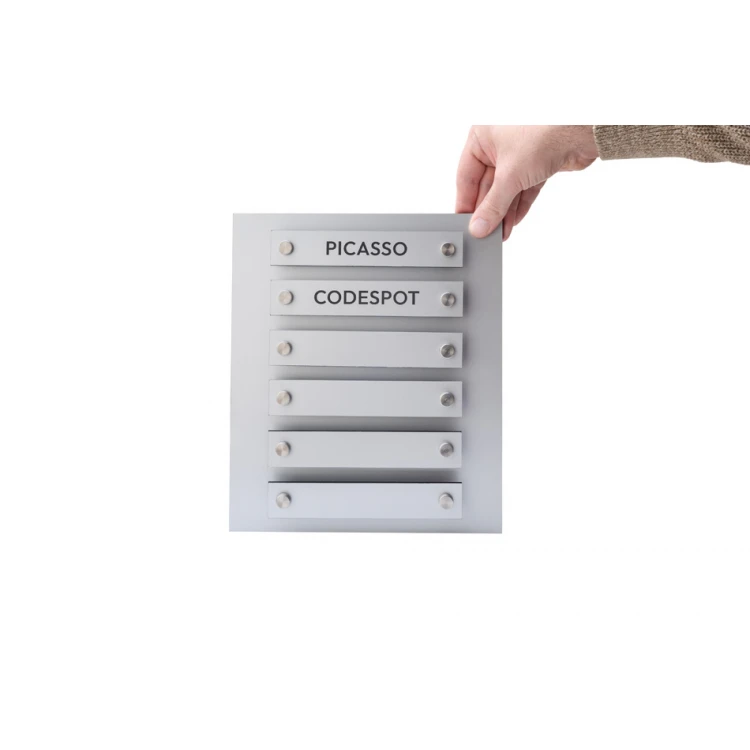 Mini Information Board Laser Engraved on Spacers - Dimensions: 230x270mm - TAB419